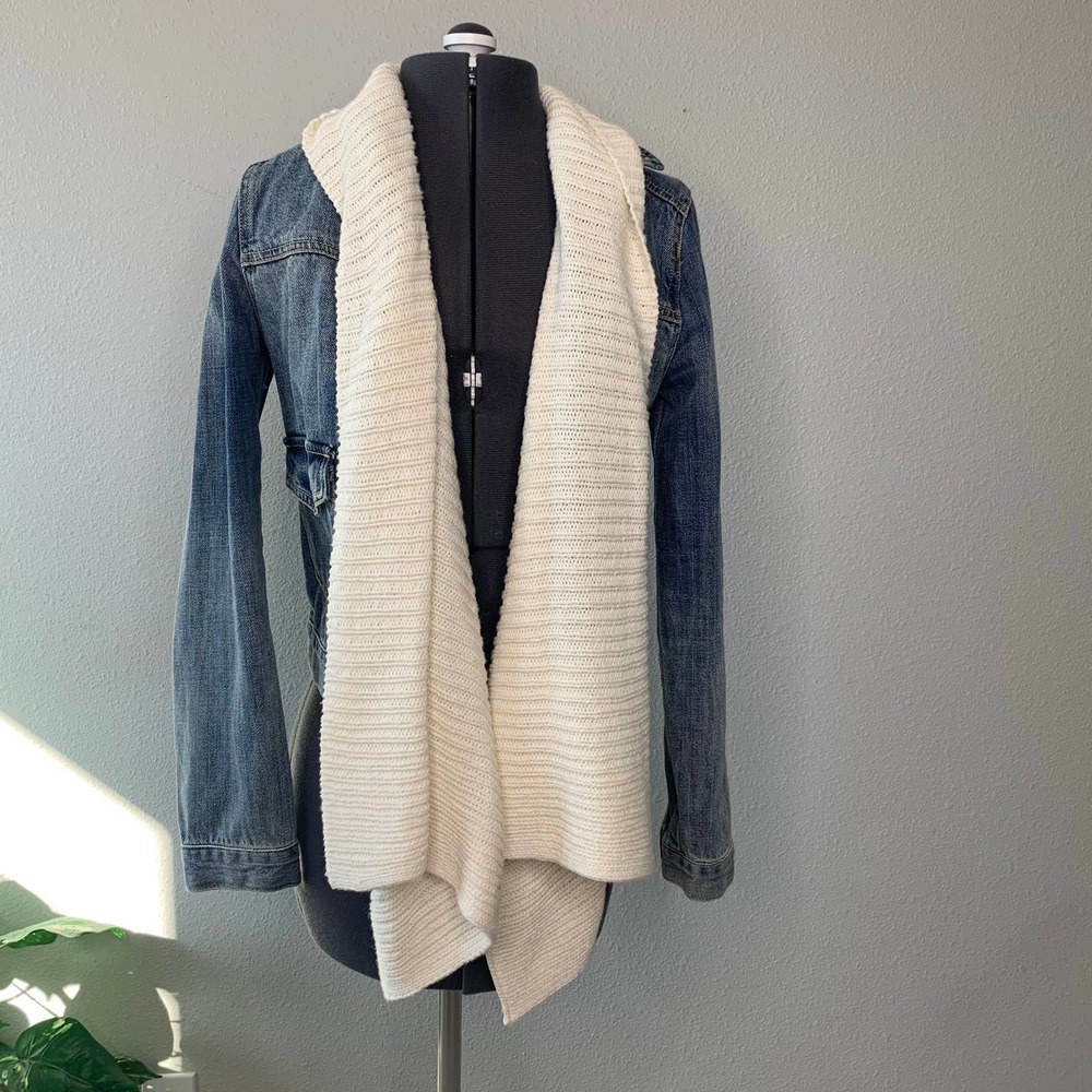 Abercrombie & Fitch Knit Lined Denim Jacket xs
